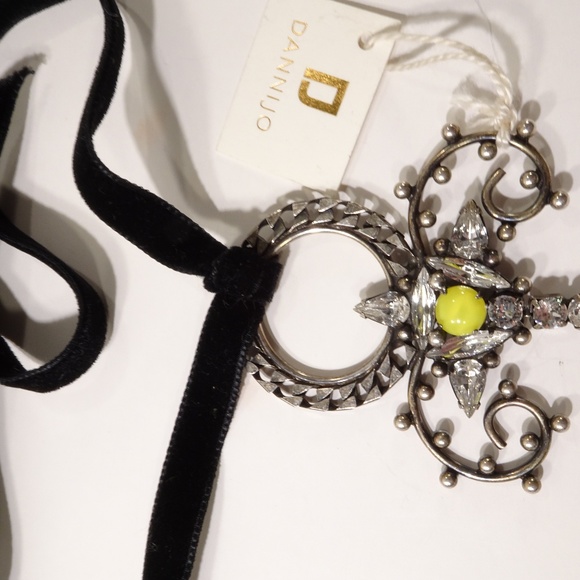 Dannijo Oxidized Naila Velvet Choker Necklace - Picture 4 of 5